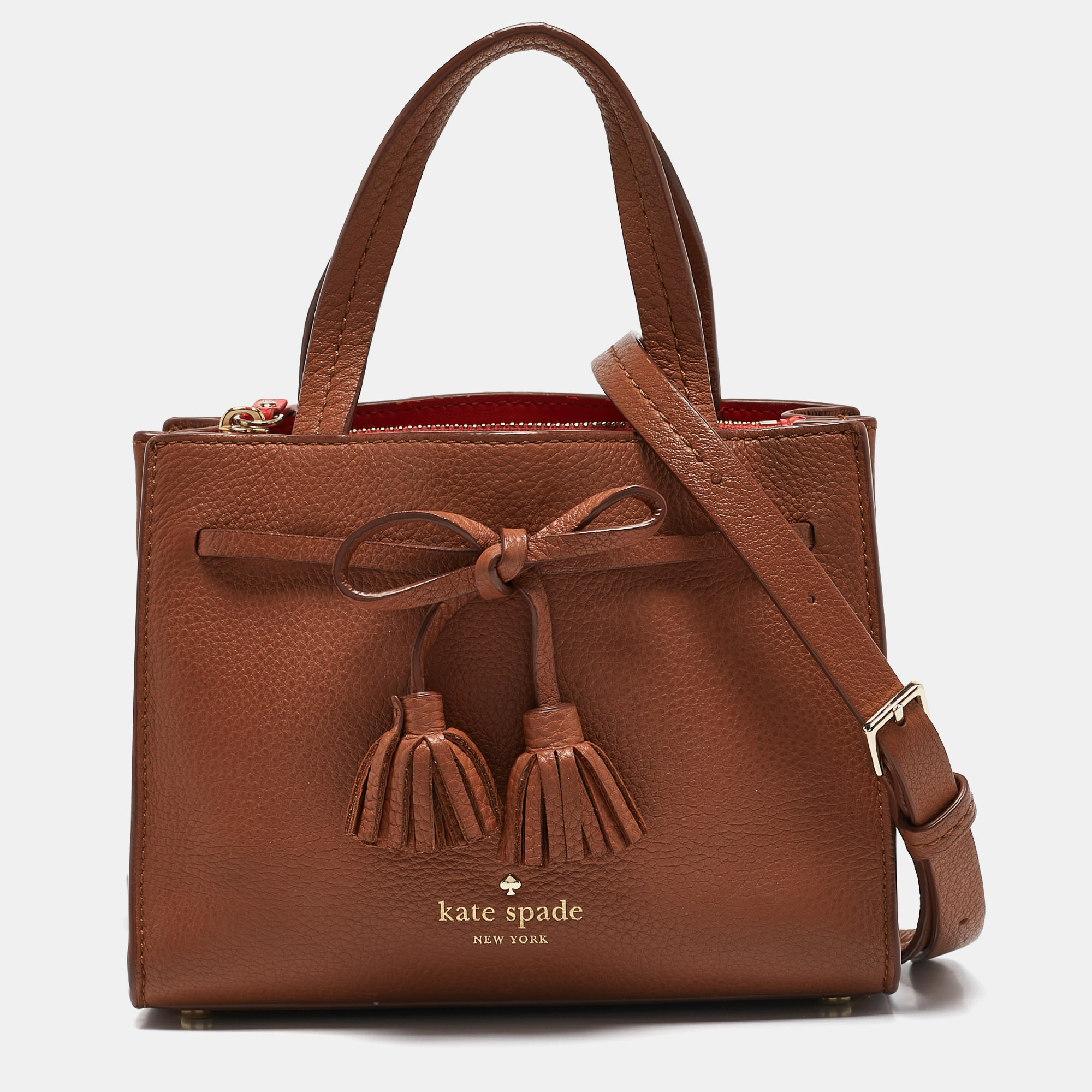 

Kate Spade Brown Leather Mini Hayes Street Isobel Tote