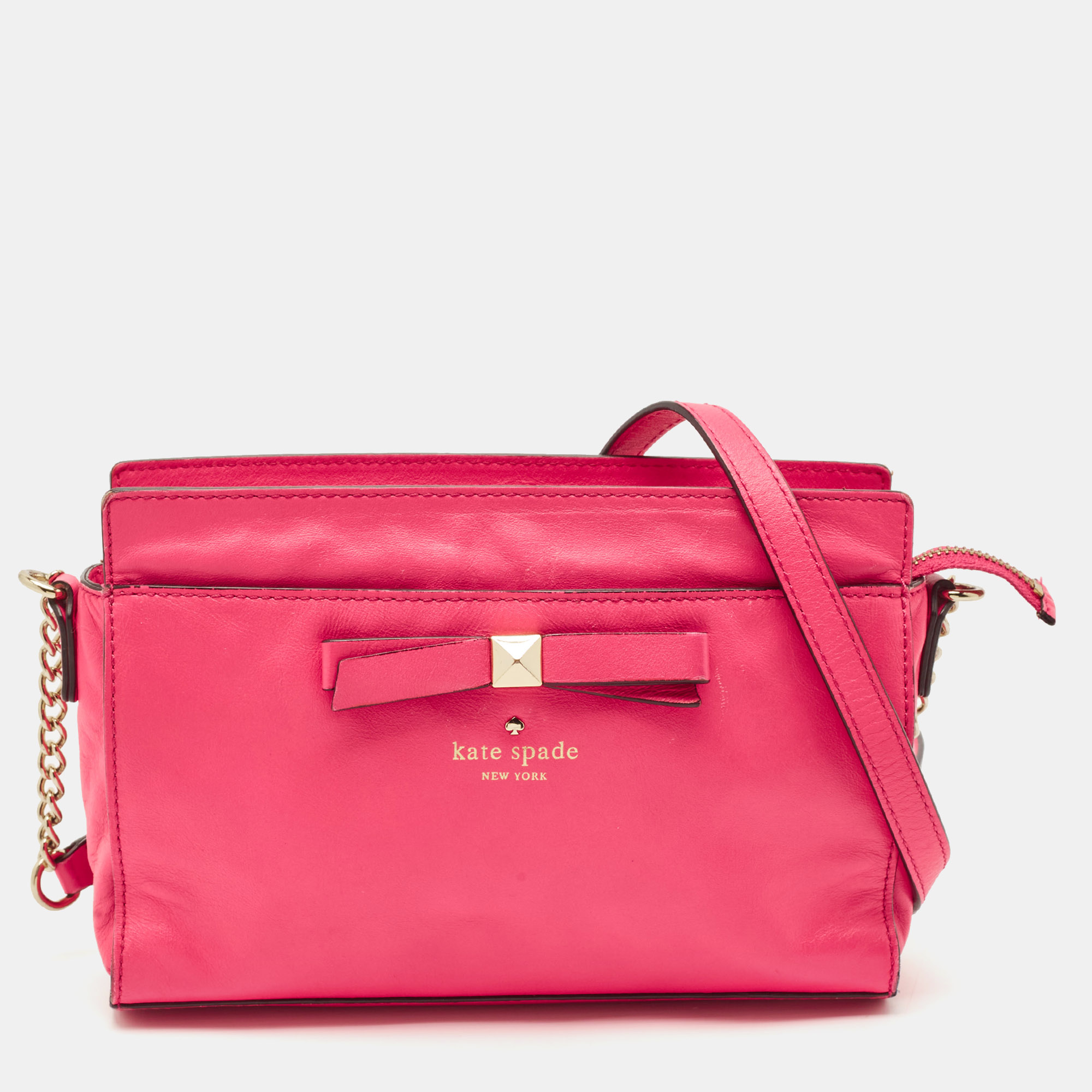

Kate Spade Pink Leather Hancock Park Angelica Crossbody Bag