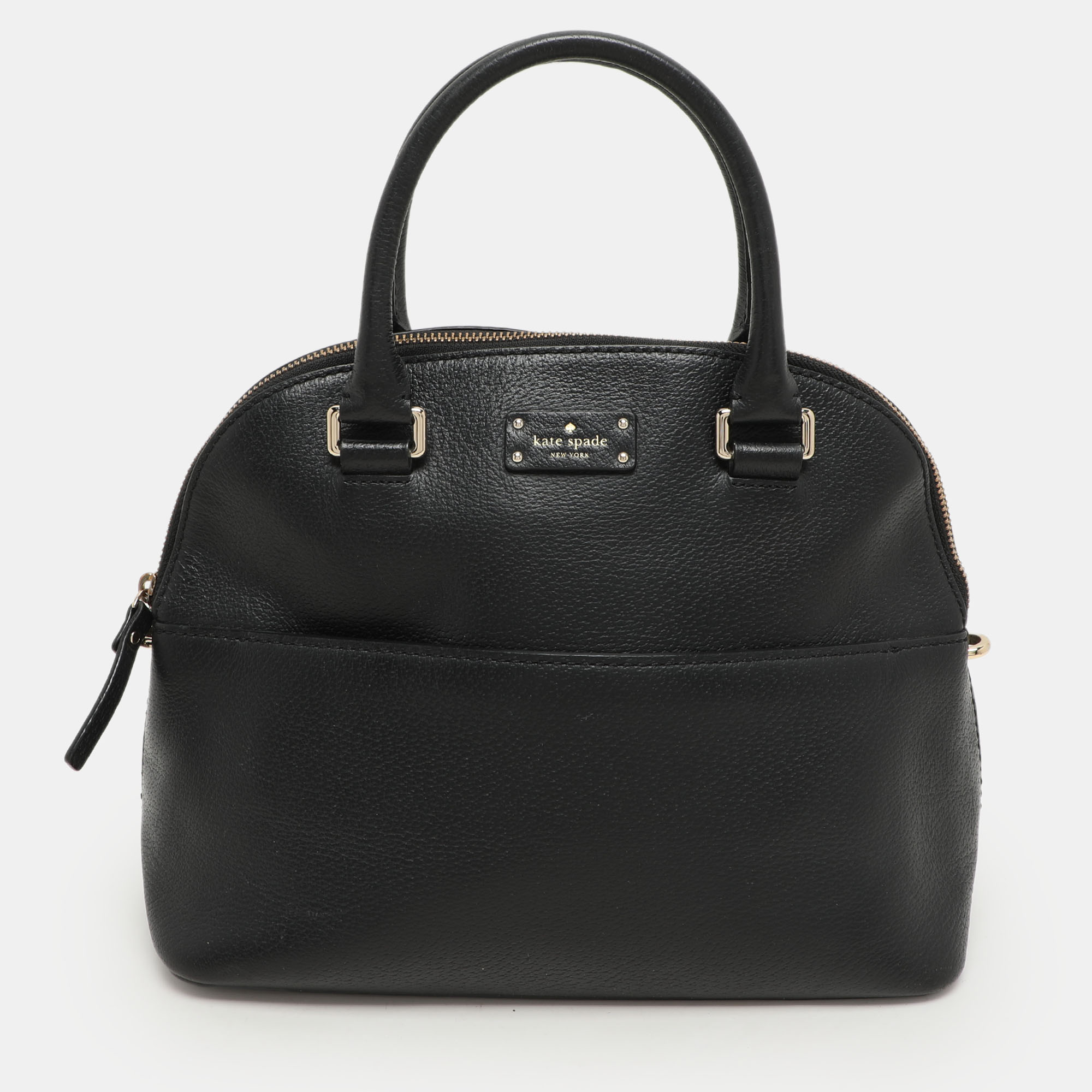 

Kate Spade Black Leather Dome Satchel
