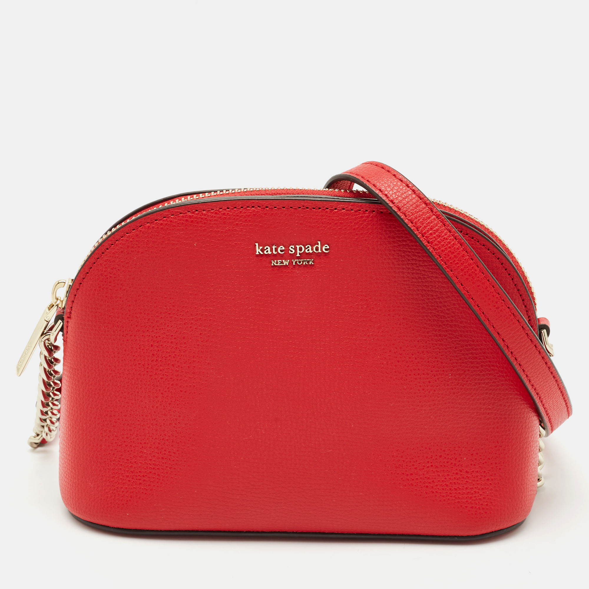 

Kate Spade Red Leather Spencer Dome Crossbody Bag