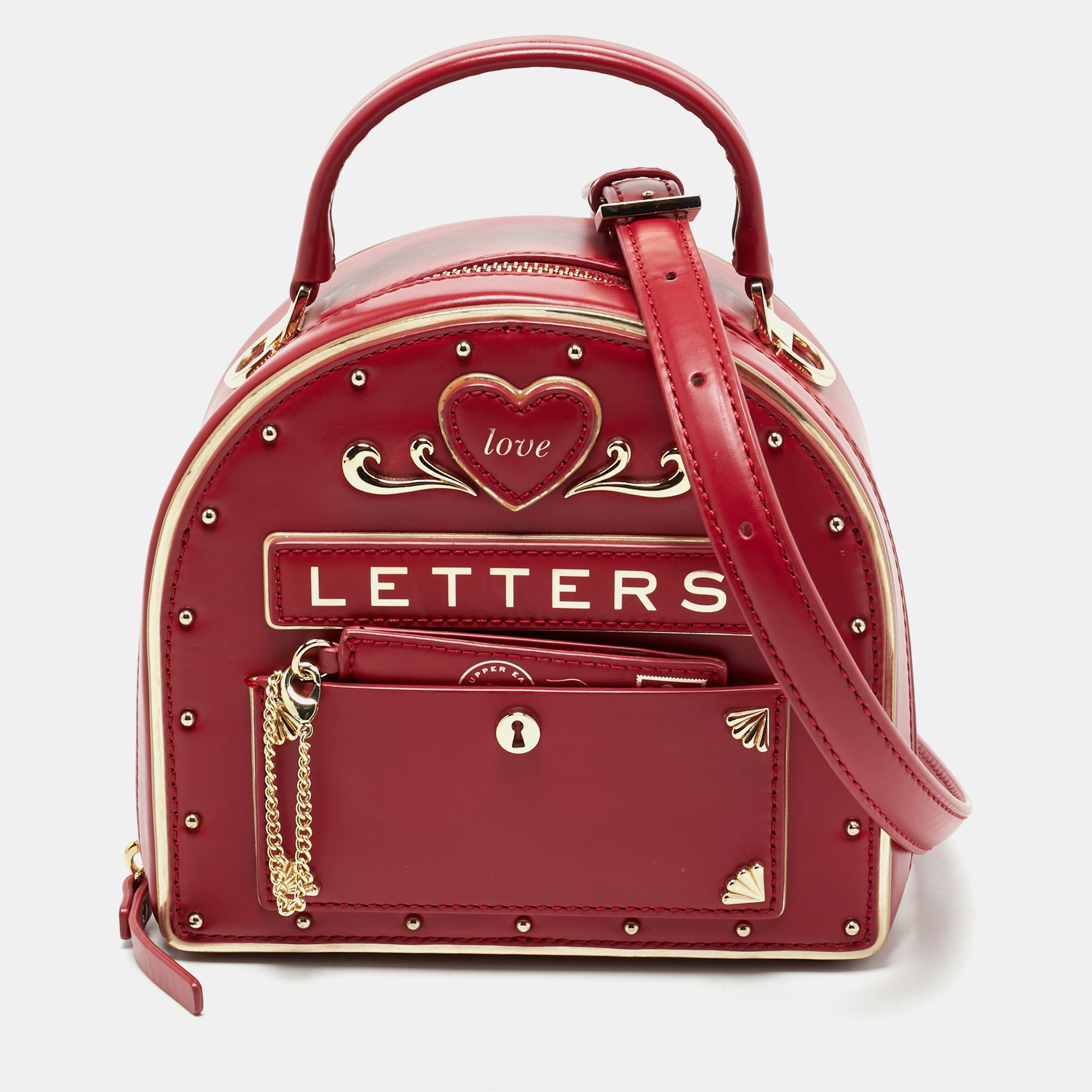 

Kate Spade Red Leather Yours Truly Mailbox Top Handle Bag