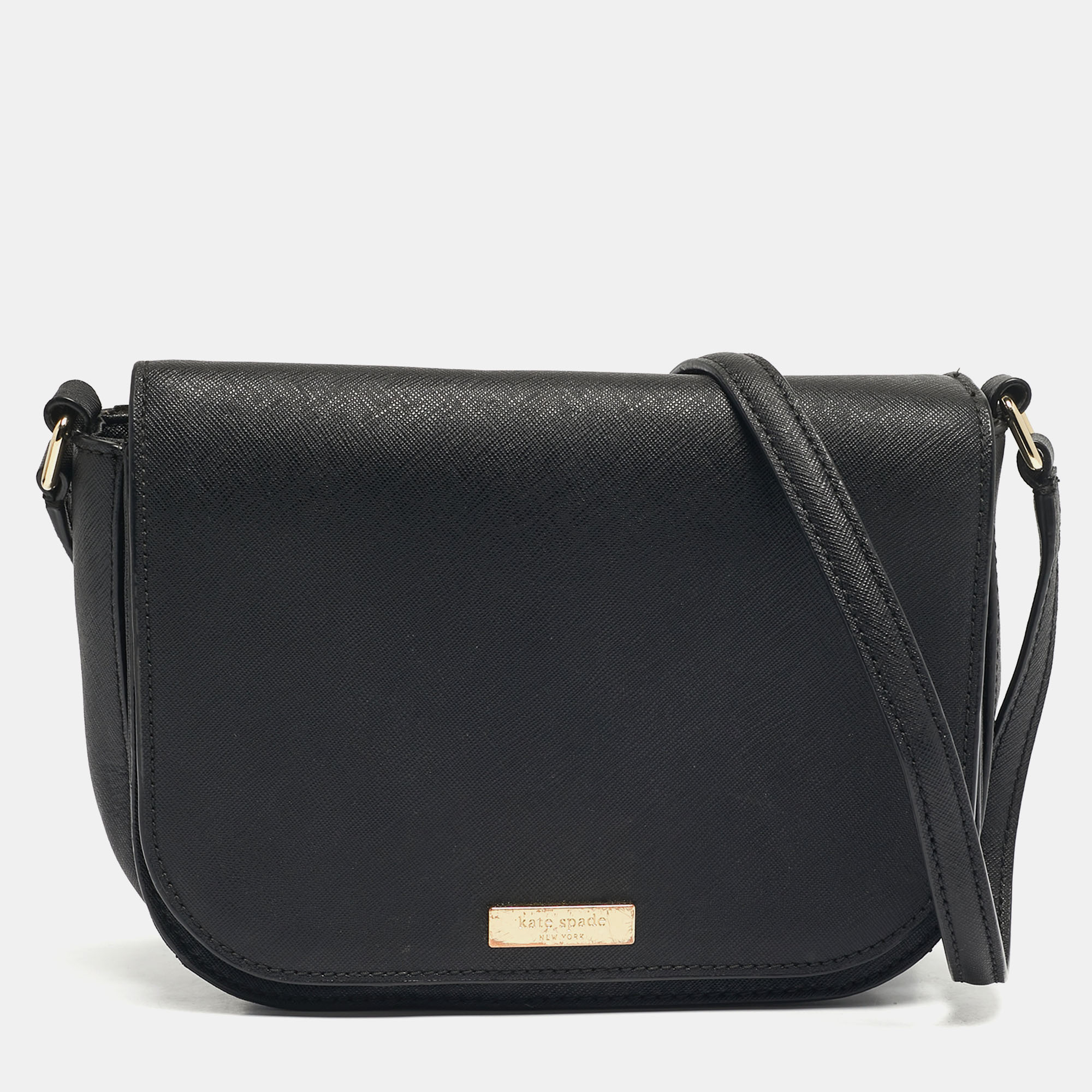 

Kate Spade Black Leather Nadine Flap Shoulder Bag