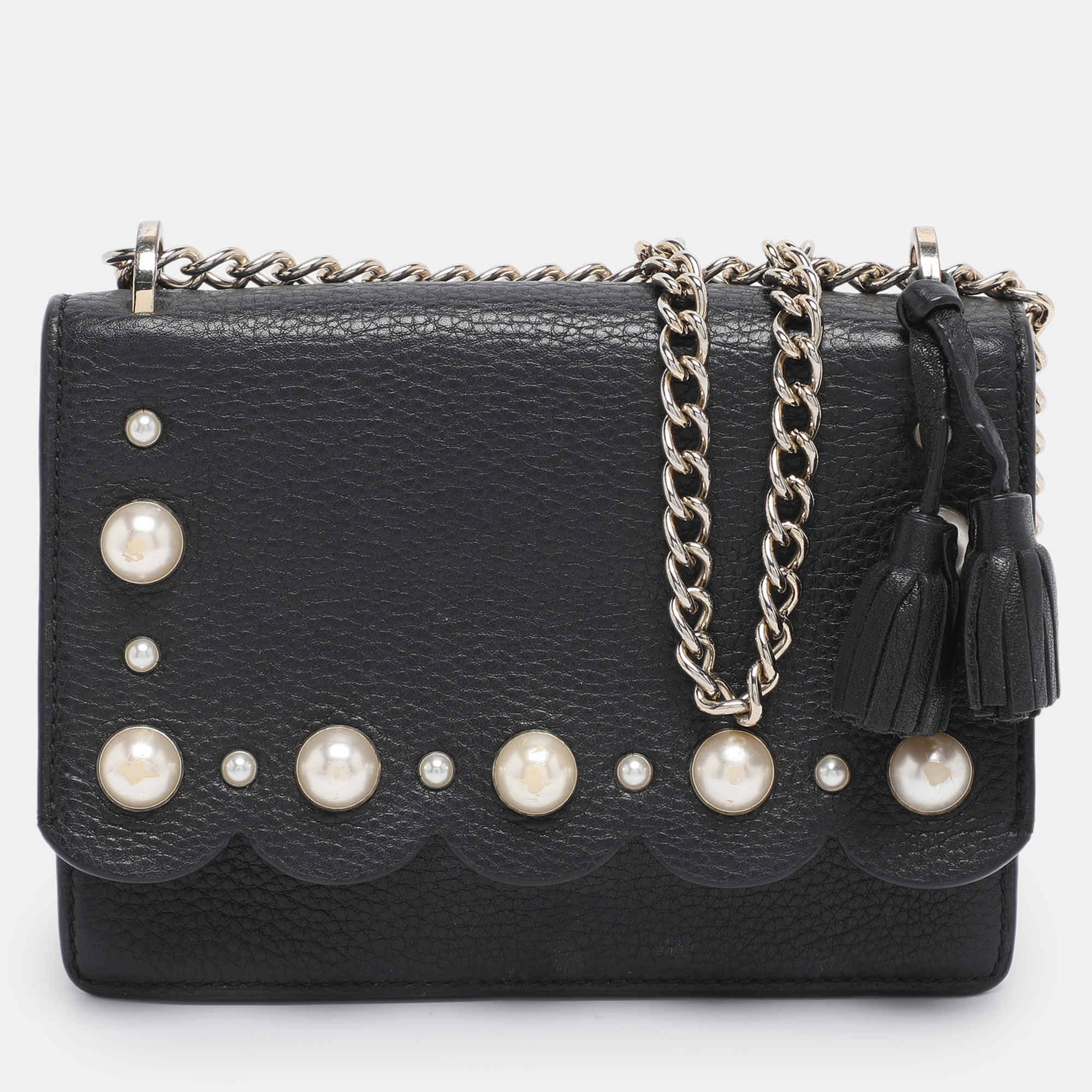 

Kate Spade Black Leather Hayes Street Hayzel Pearl Shoulder Bag