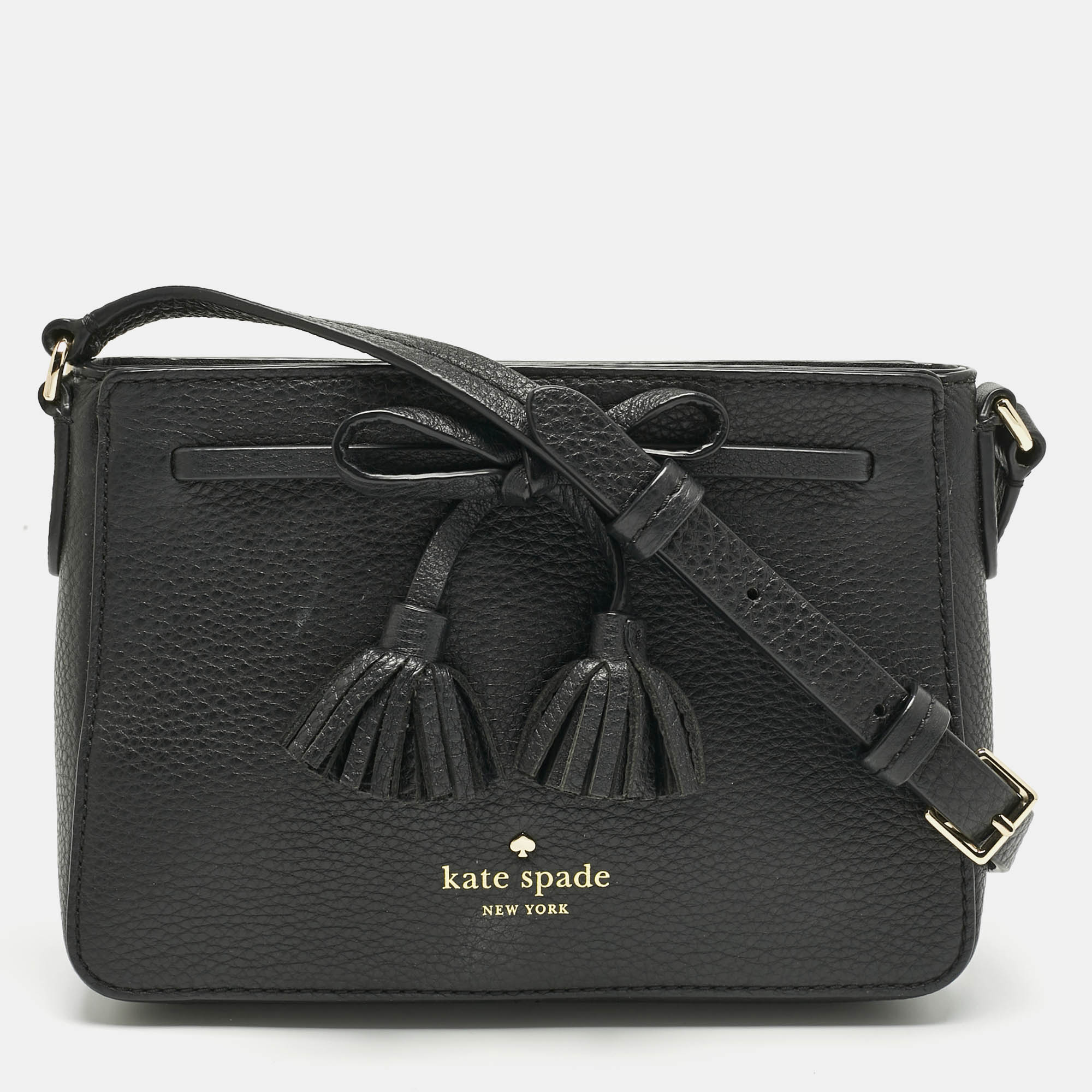 

Kate Spade Black Leather Hayes Street Eniko Crossbody Bag