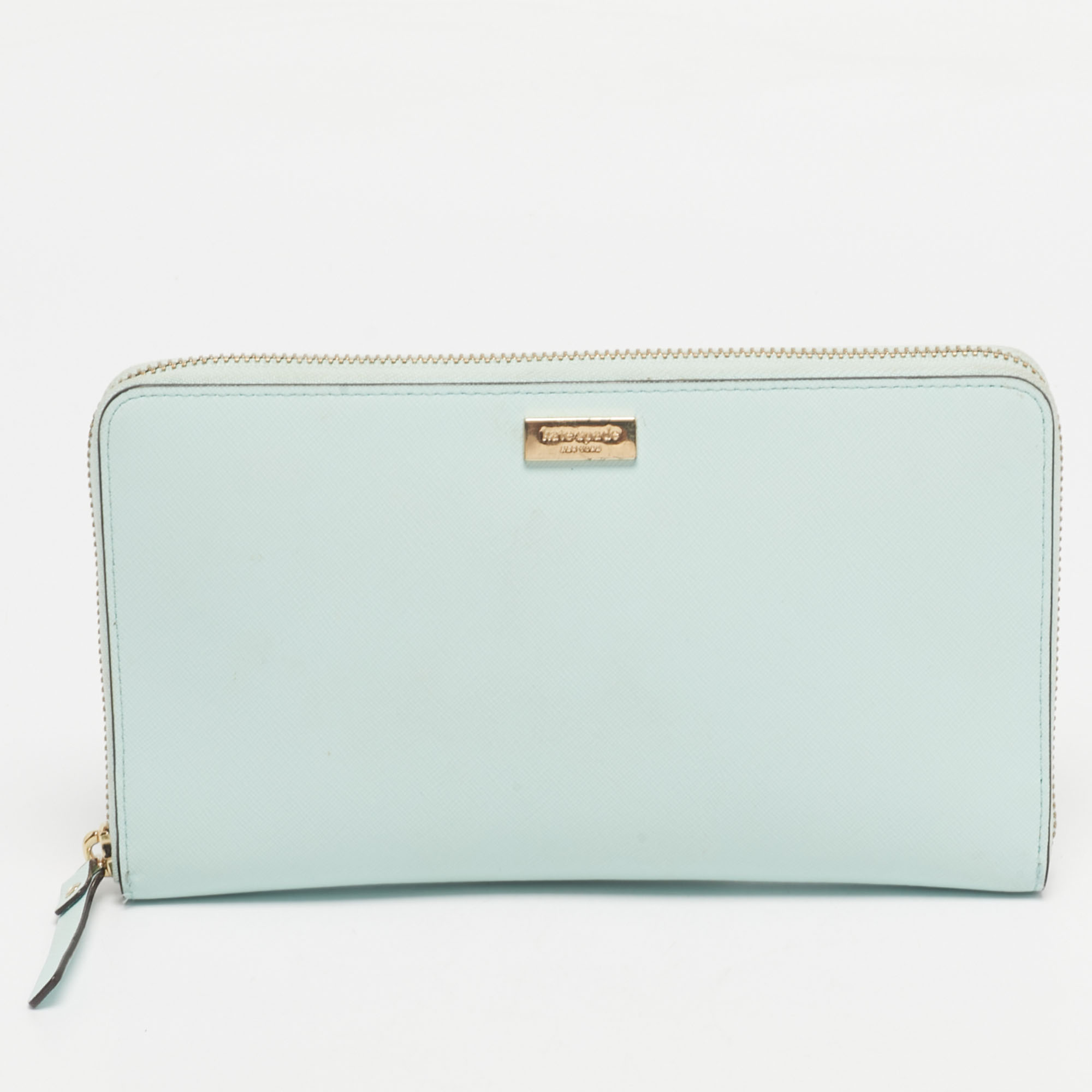 

Kate Spade Turquoise Blue Leather Newburry Lane Talla Wallet