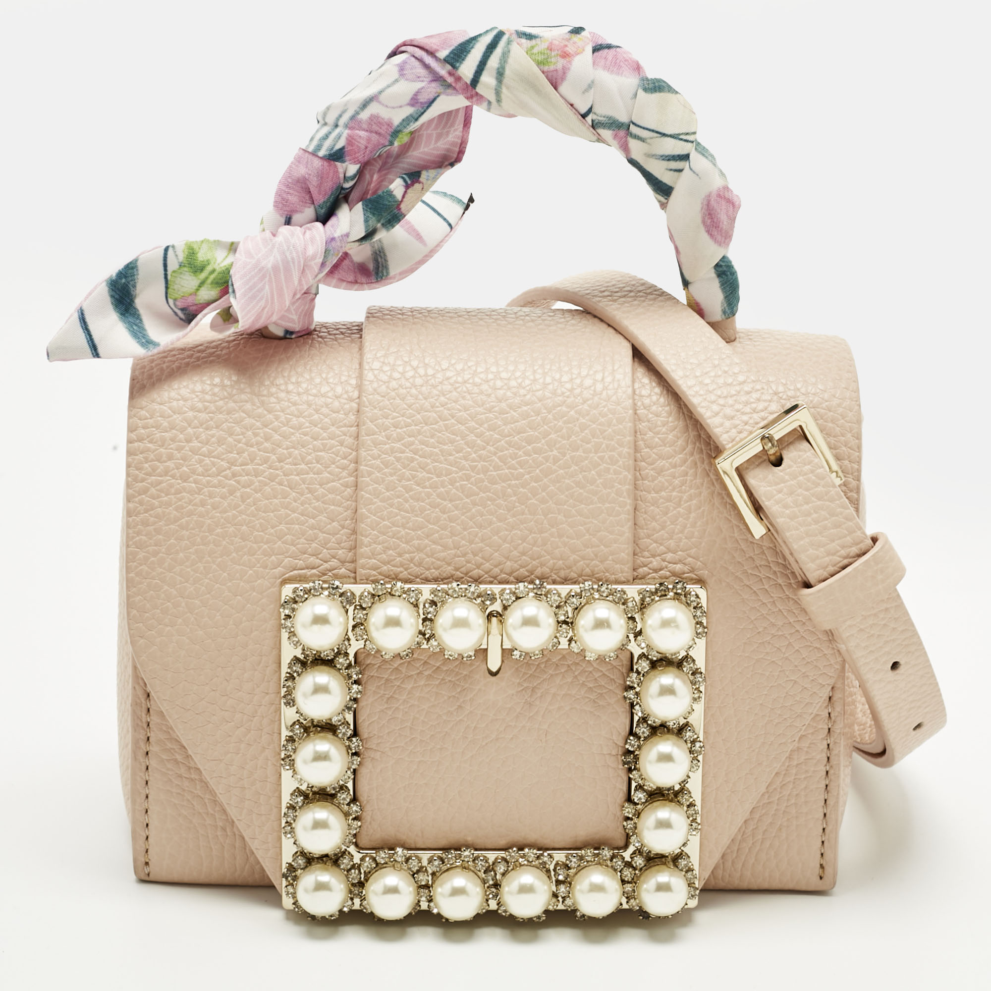 

Kate Spade Beige Leather Knollwood Drive Buckle Hope Top Handle Bag