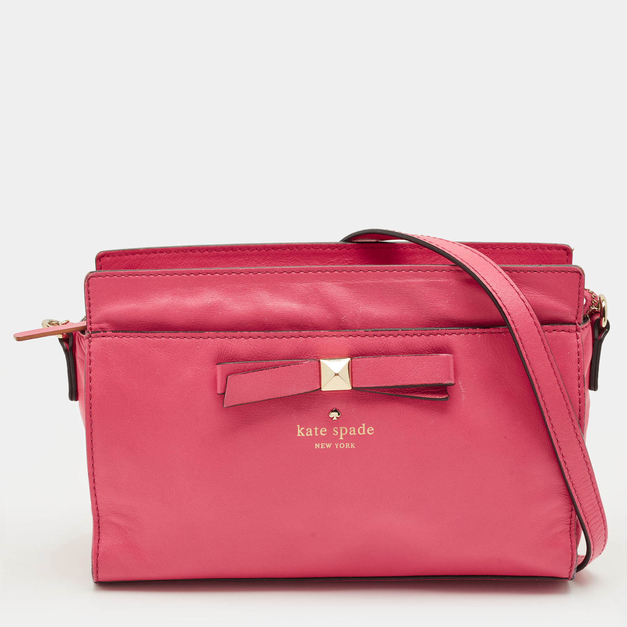 

Kate Spade Beacon Court Angelica Fuchsia Leather Crossbody Bag, Pink