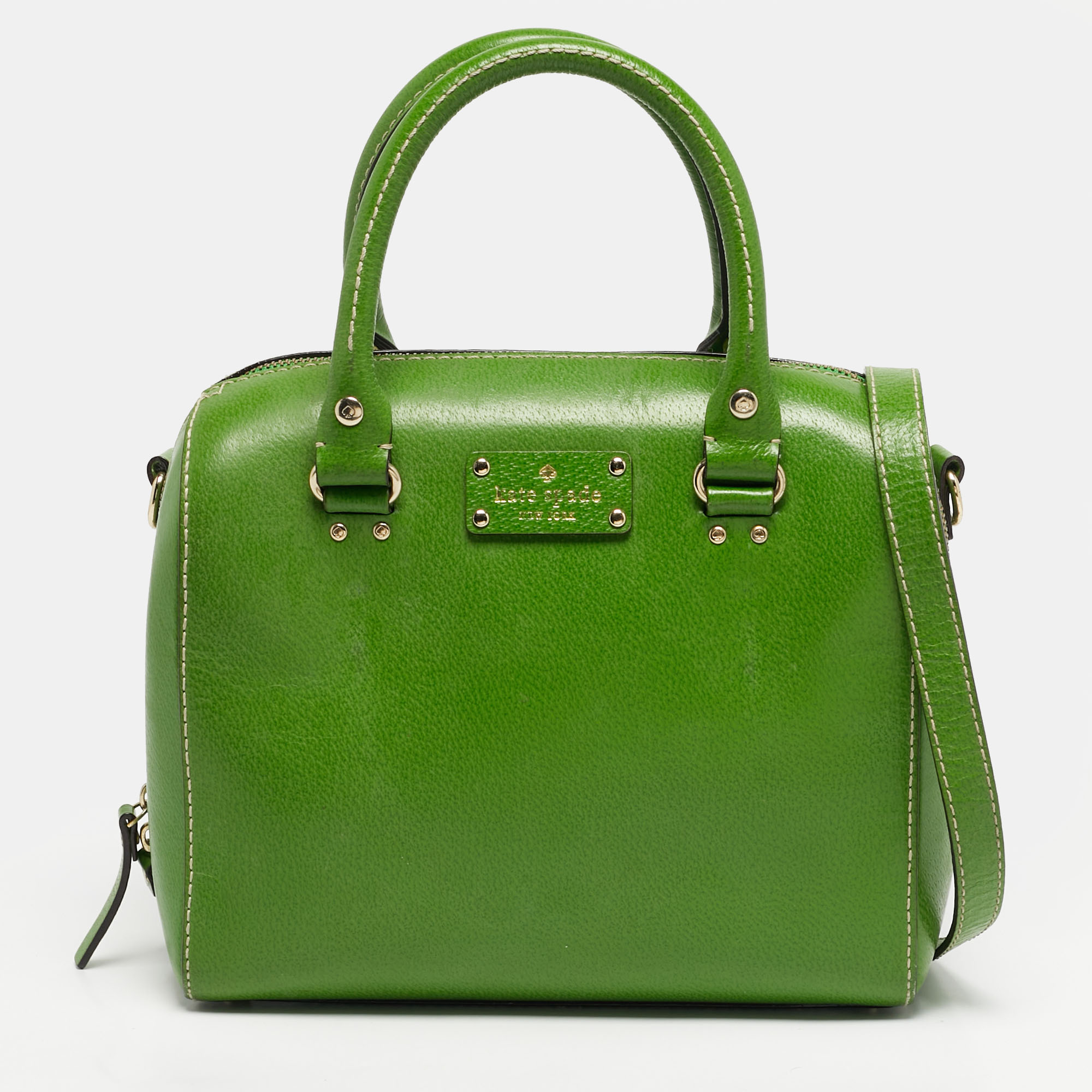 

Kate Spade Wellesley Alessa Green Leather Satchel