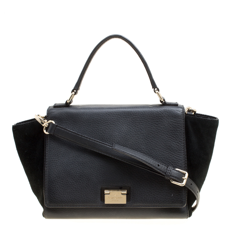 Kate Spade Black Leather and Suede Magnolia Park Top Handle Bag Kate Spade  | TLC