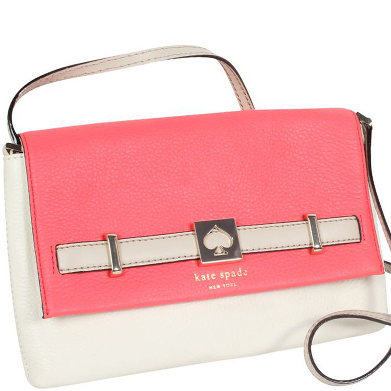 

Kate Spade White And Pink Leather Clutch Bag