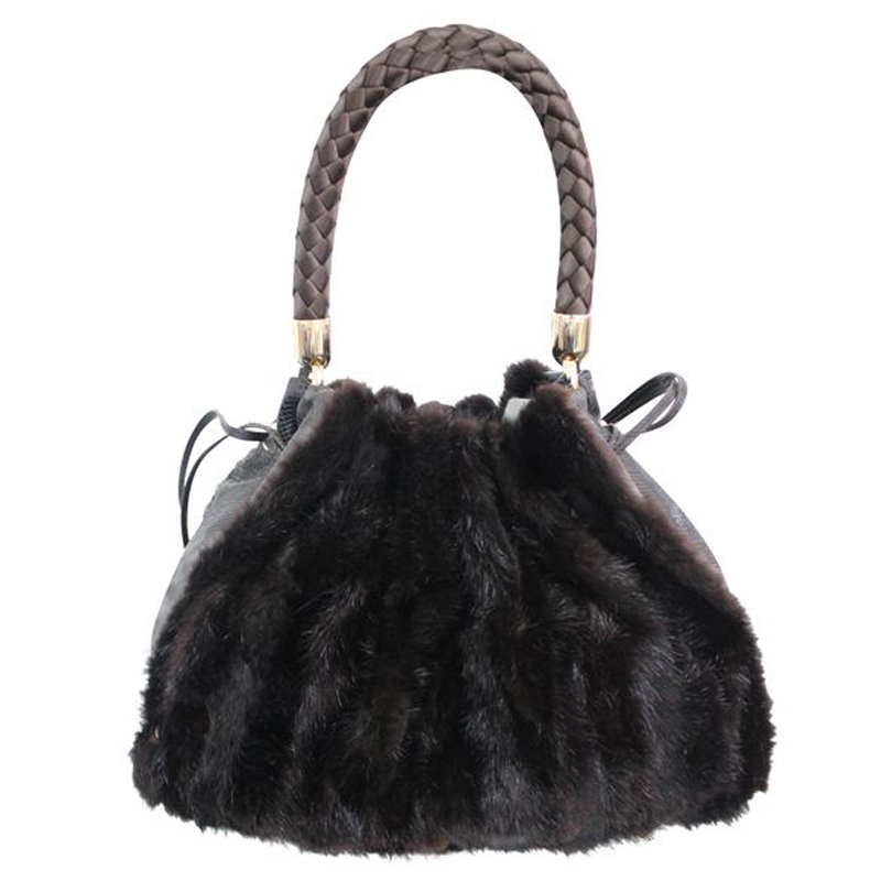 fur bucket bag