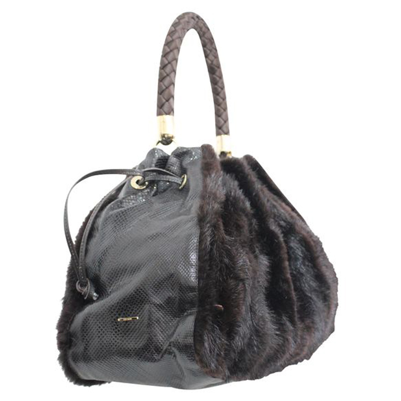 

Kate Spade Black Fur Bucket Bag