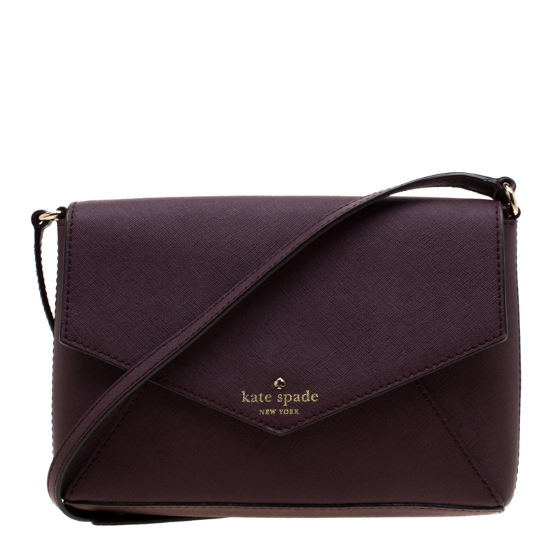 Kate Spade Purple Leather Spencer Court Crossbody Bag Kate Spade The