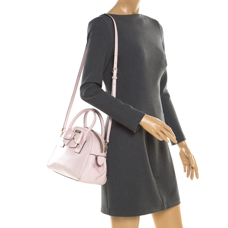 

Kate Spade Light Pink Leather Lottie Bow Satchel