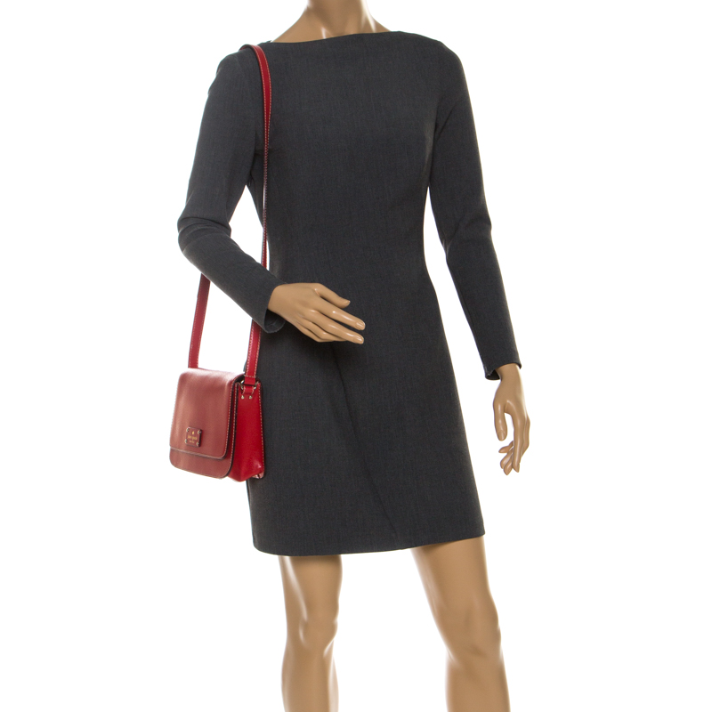 

Kate Spade Red Leather Flap Shoulder Bag