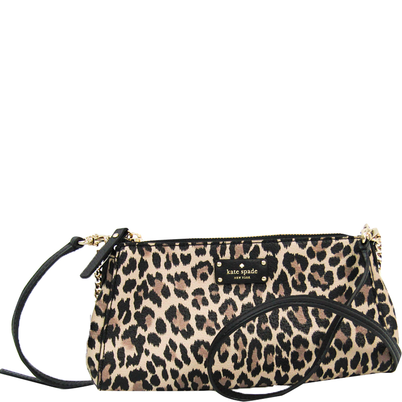 Pre Owned Kate Spade Brown Jane Leather Crossbody Bag