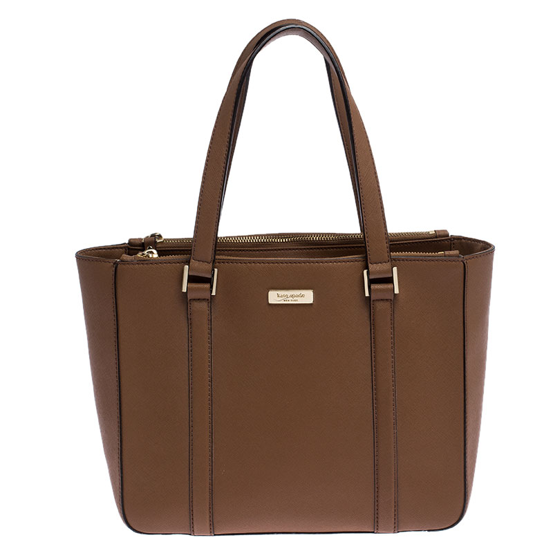 Pre Owned Kate Spade Brown Leather Newbury Lane Tote
