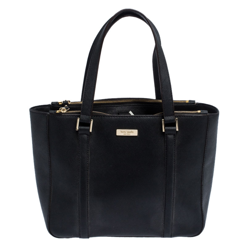 Pre Owned Kate Spade Black Leather Mulberry Street Leighann Tote