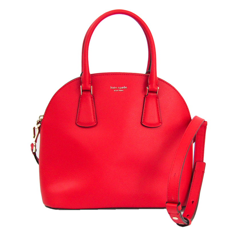 Pre-owned Kate Spade Red Leather Sylvia Large Dome Satchel | ModeSens