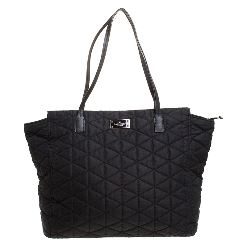 kate spade black quilted purse