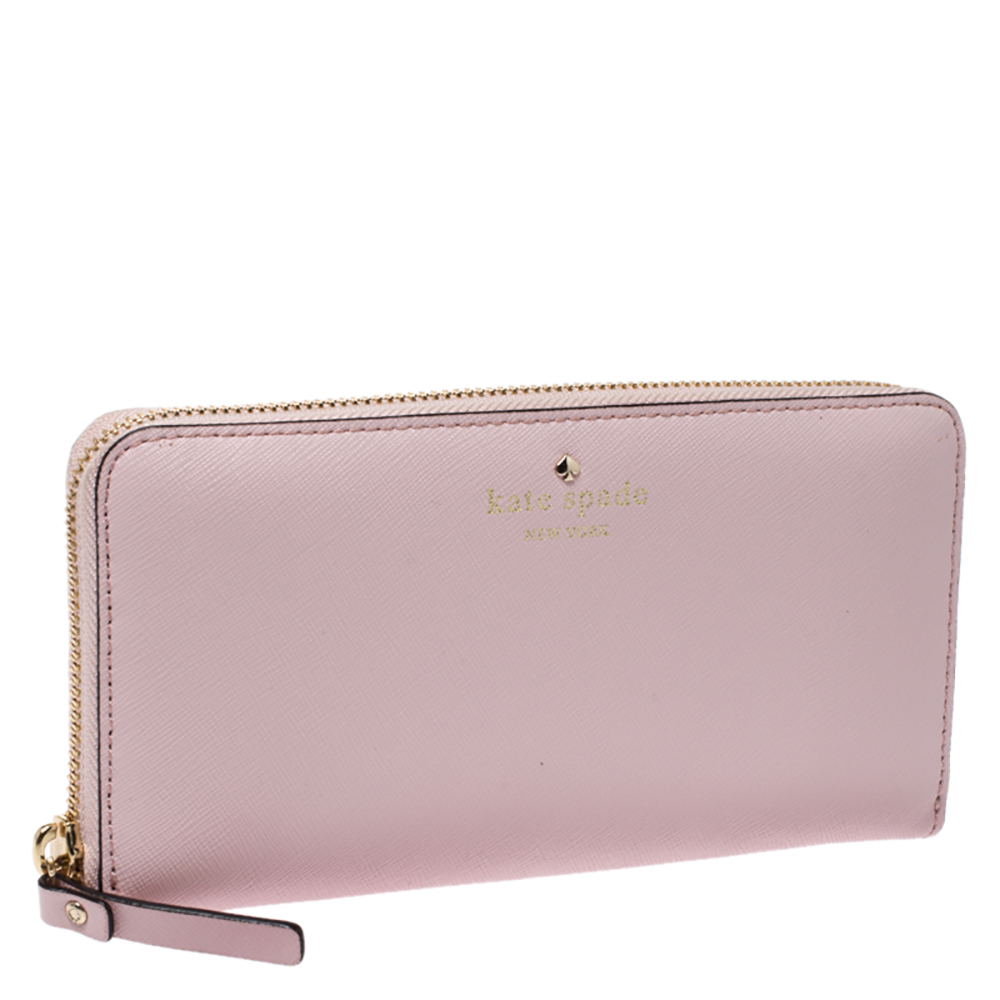 kate spade pink patent leather wallet