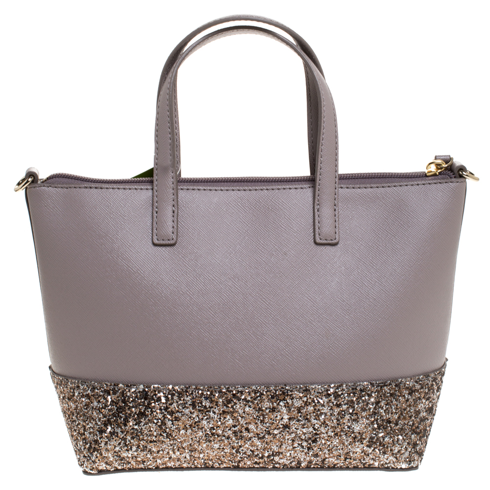 kate spade penny glitter tote