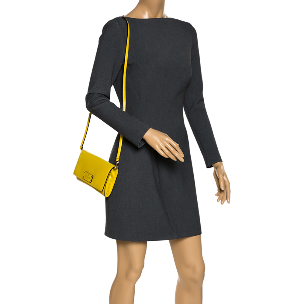 

Kate Spade Yellow Leather Crossbody Bag