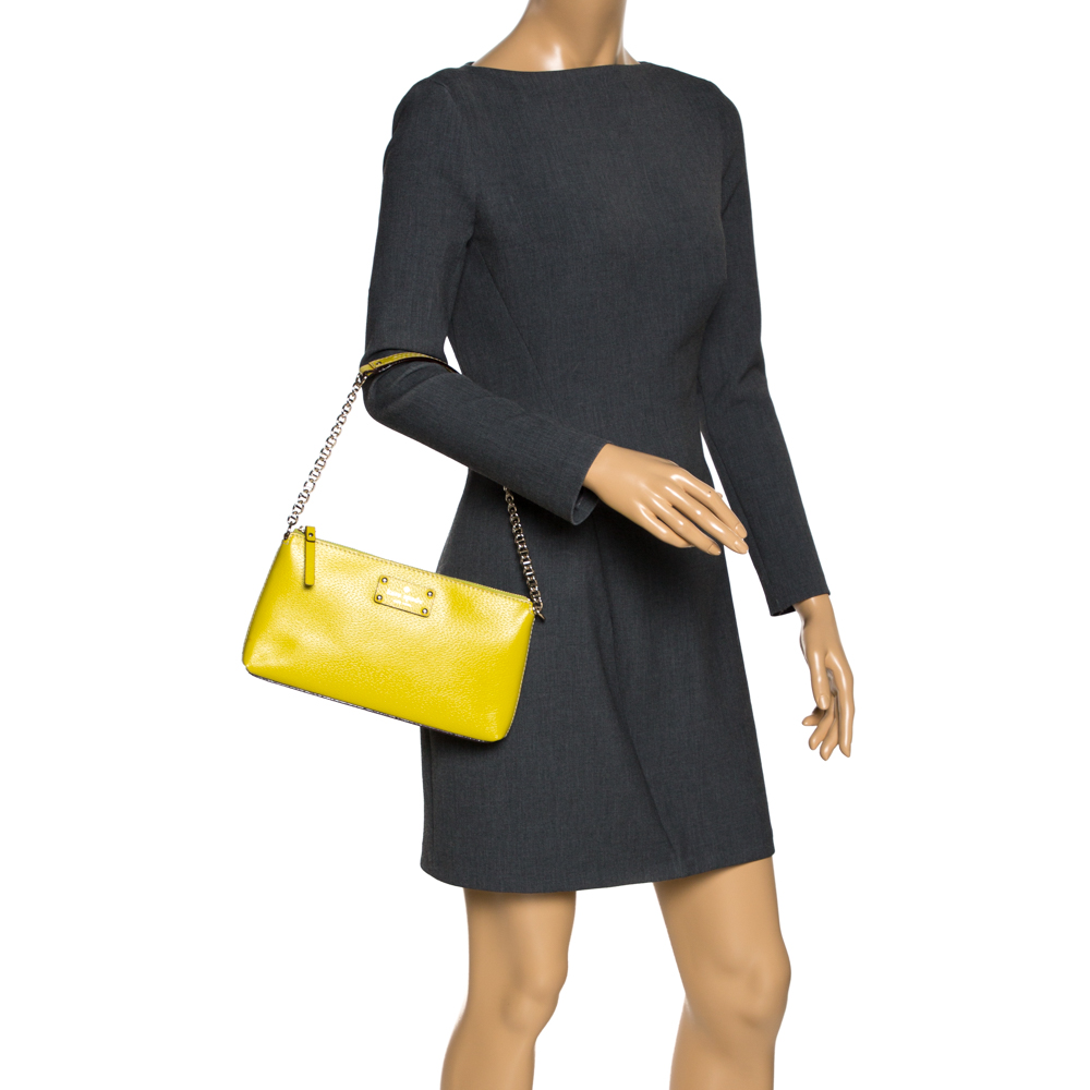 

Kate Spade Yellow Leather Wellesley Shoulder Bag