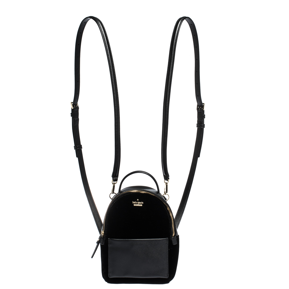 kate spade black and white backpack