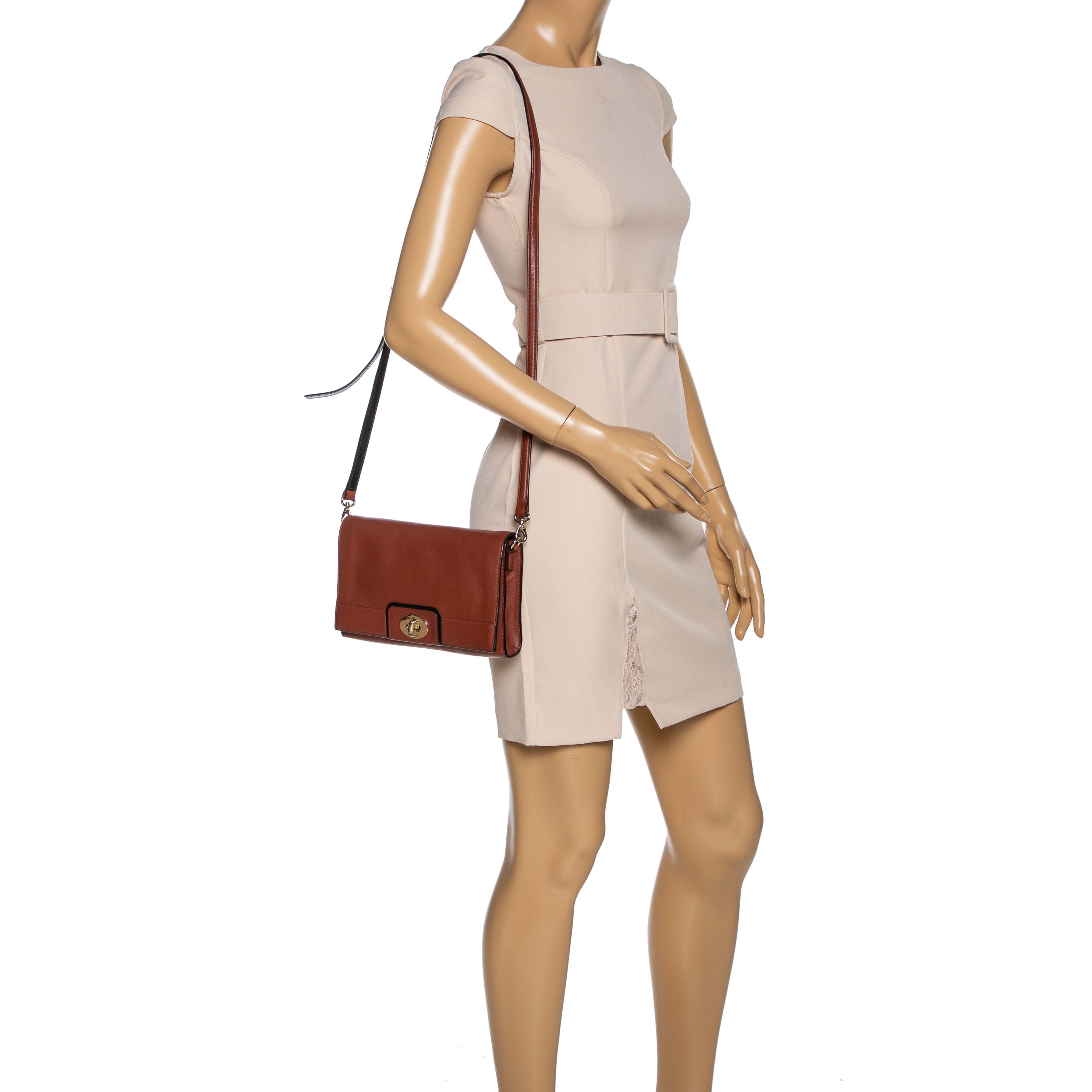 

Kate Spade Brown Leather Flap Crossbody Bag