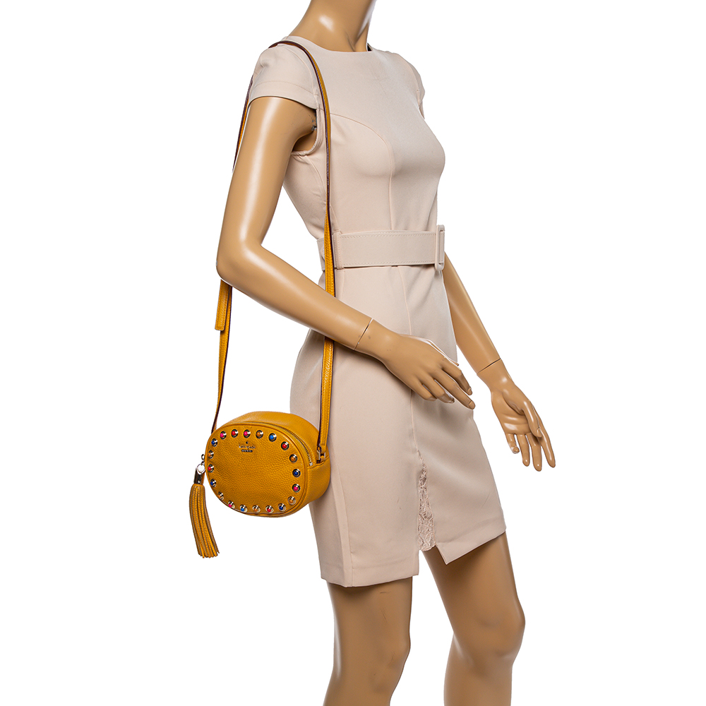 

Kate Spade Yellow Leather Devoe Street Tinley Crossbody Bag