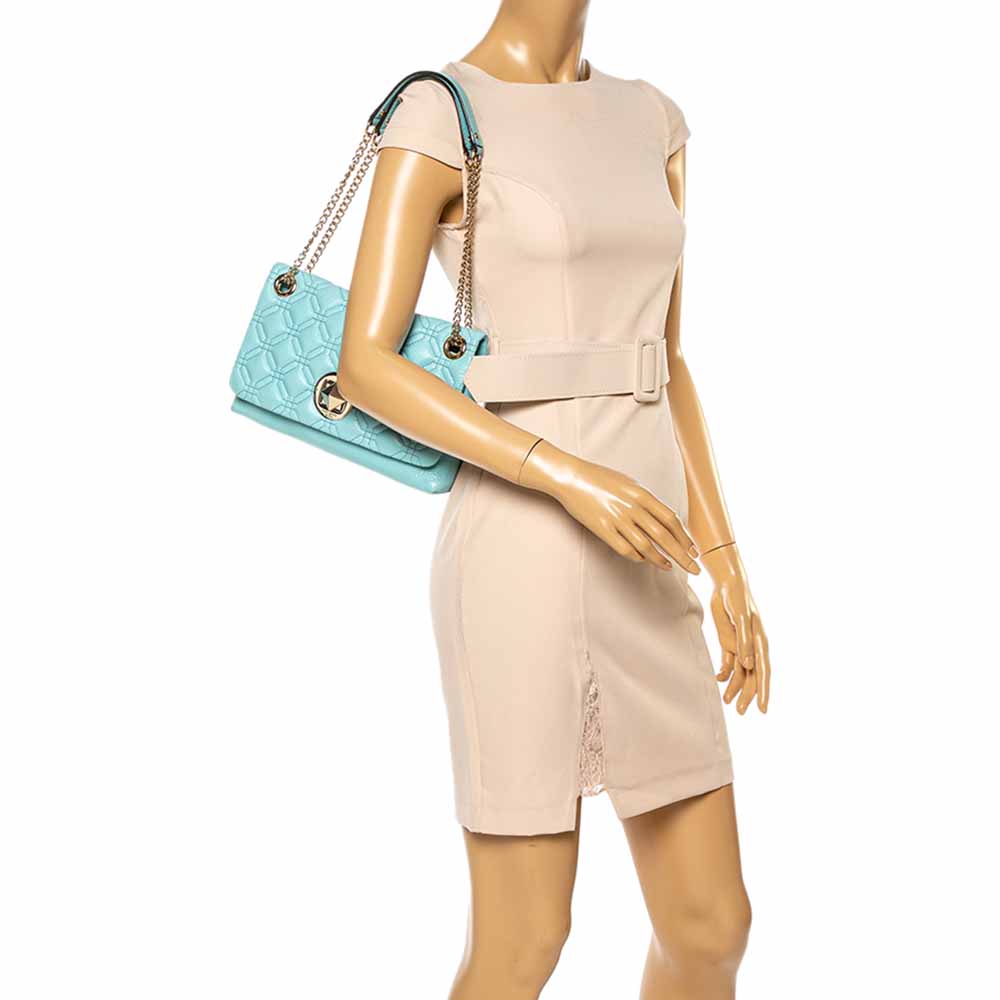 

Kate Spade Light Blue Quilted Leather Astor Court Cynthia Shoulder Bag