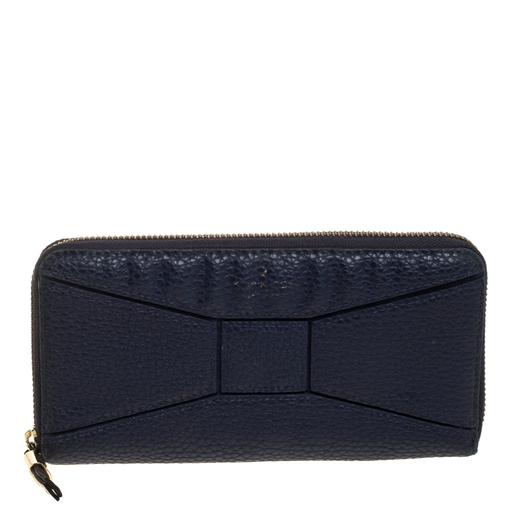 

Kate Spade Navy Blue Leather Zip Around Wallet