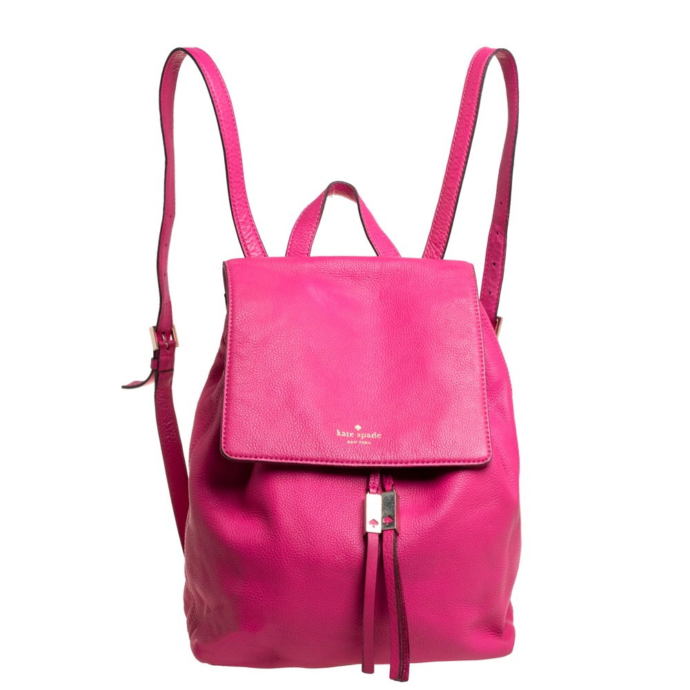 Pre-owned Kate Spade Pink Leather Backpack