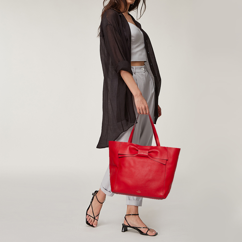 

Kate Spade Red Leather Bow Tote