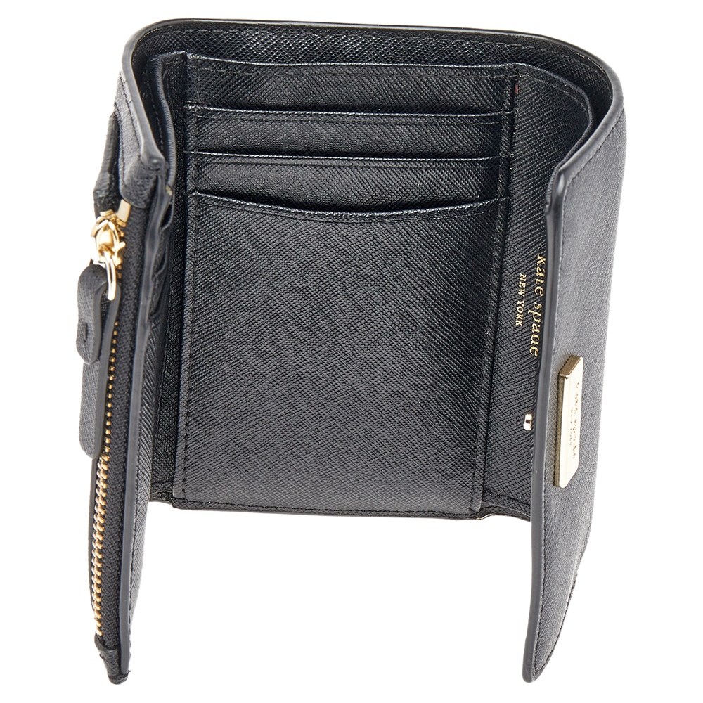 

Kate Spade Black Leather Joy Laurel Way Trifold Wallet