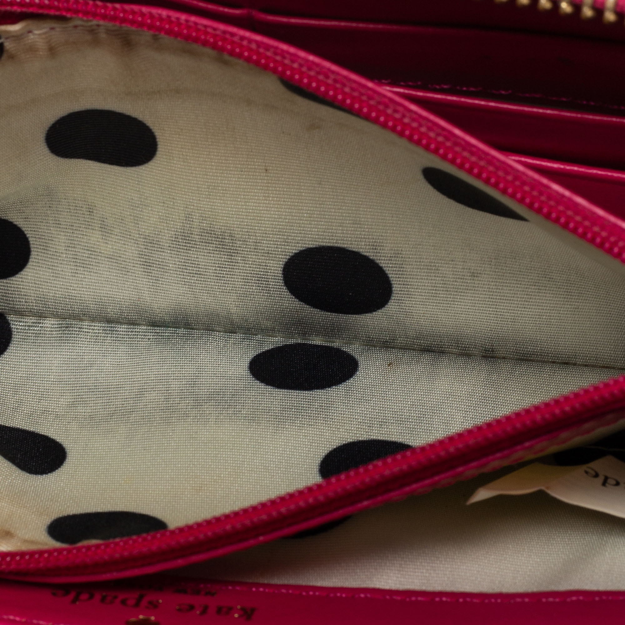 

Kate Spade Pink Patent Leather Zip Around Wallet