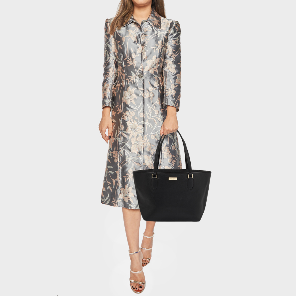 

Kate Spade Black Leather Zip Tote