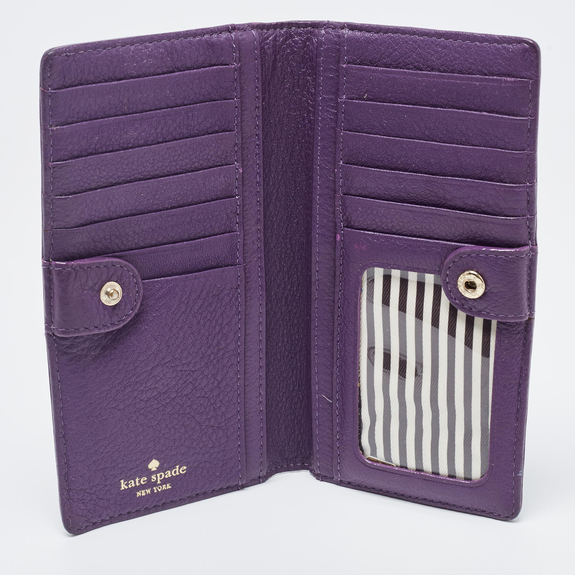 

Kate Spade Purple Leather New York Staci Bifold Wallet