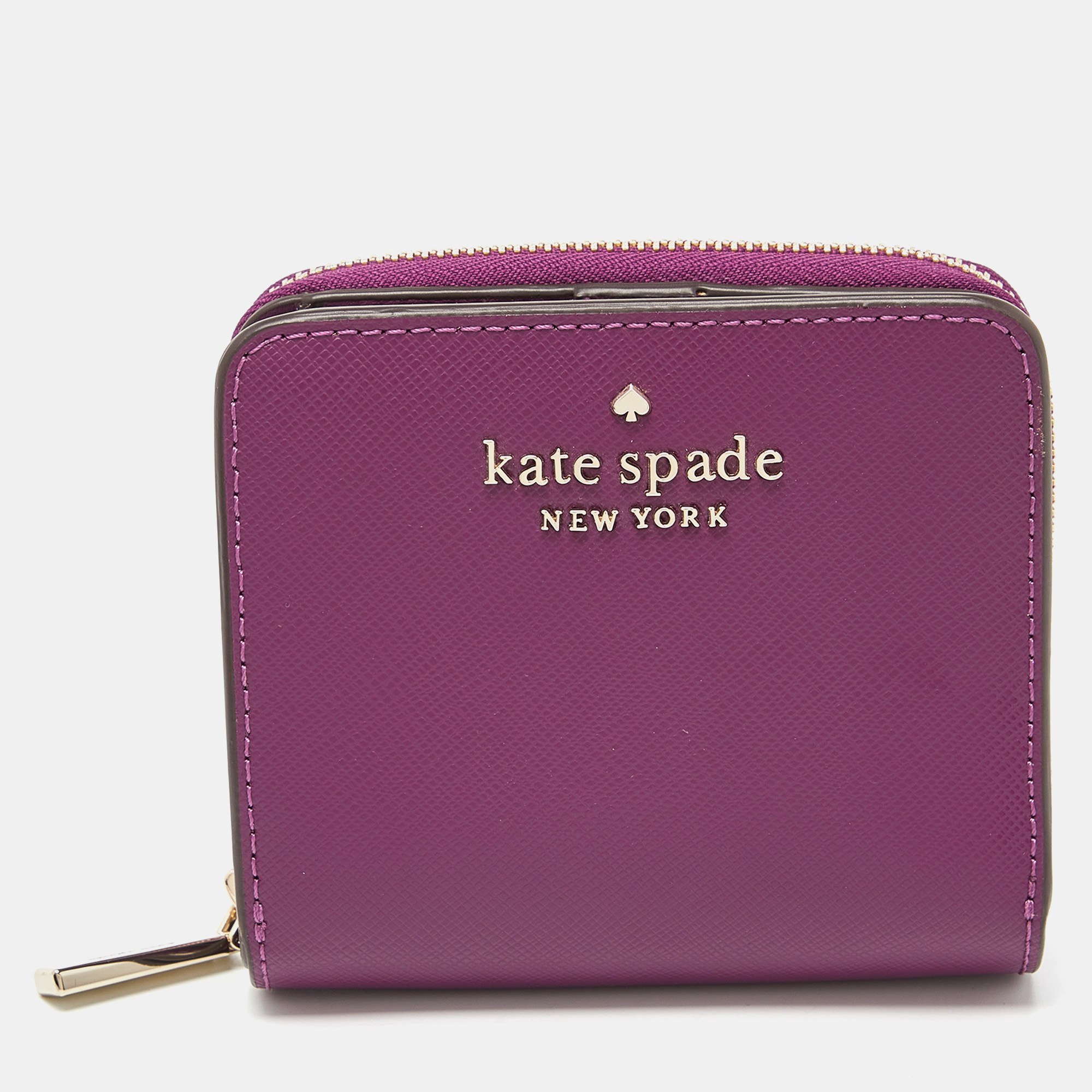 

Kate Spade Purple Leather Zip Compact Wallet