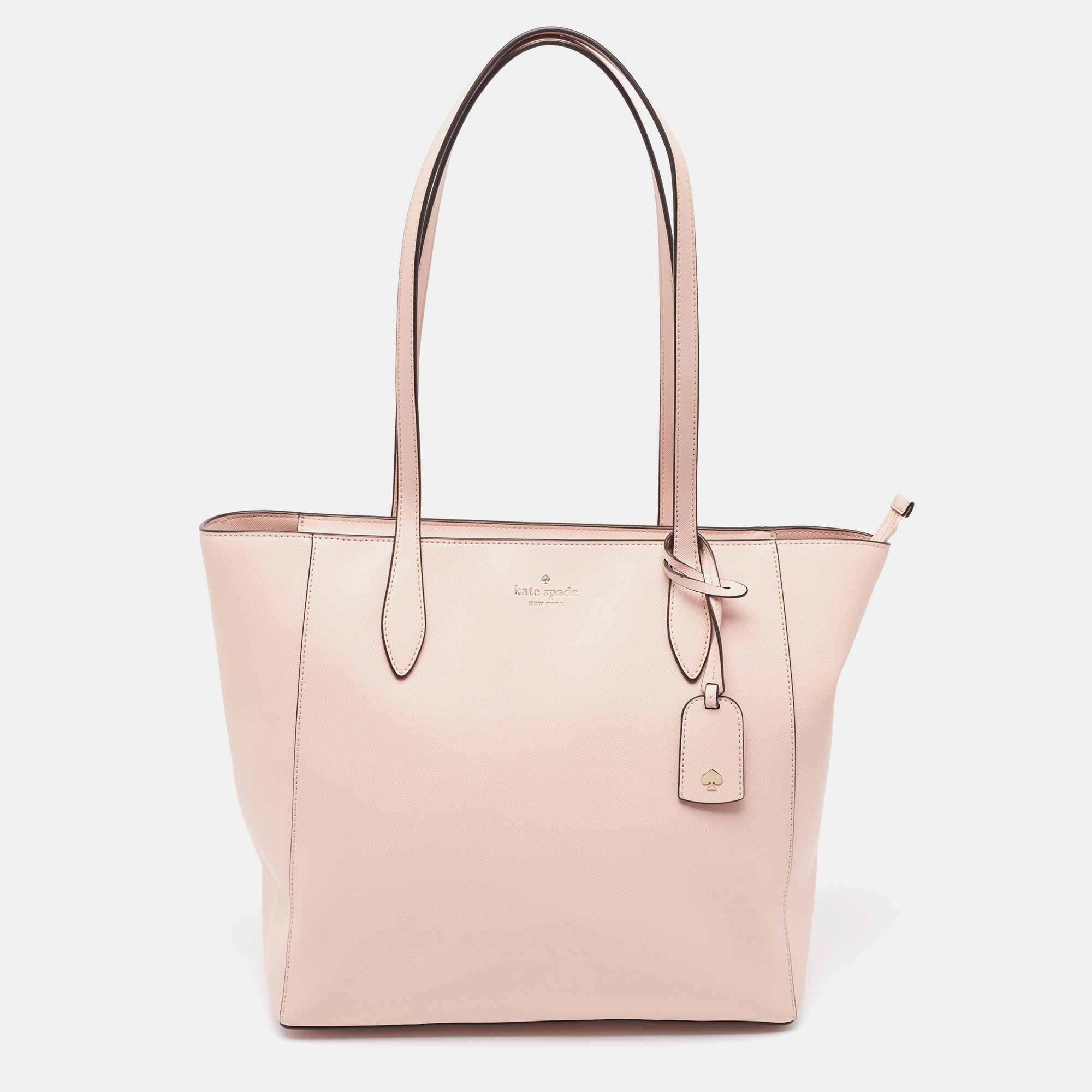 Pre-owned Kate Spade Light Pink Leather Large Dana Tote