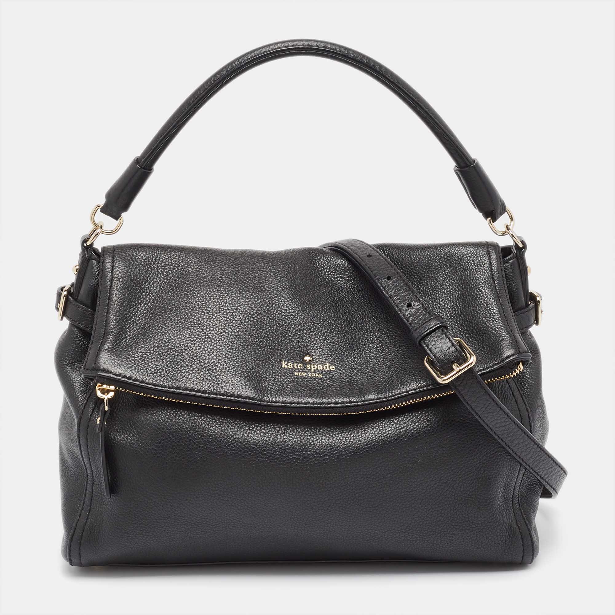 

Kate Spade Black Leather Cobble Hill Manika Bag