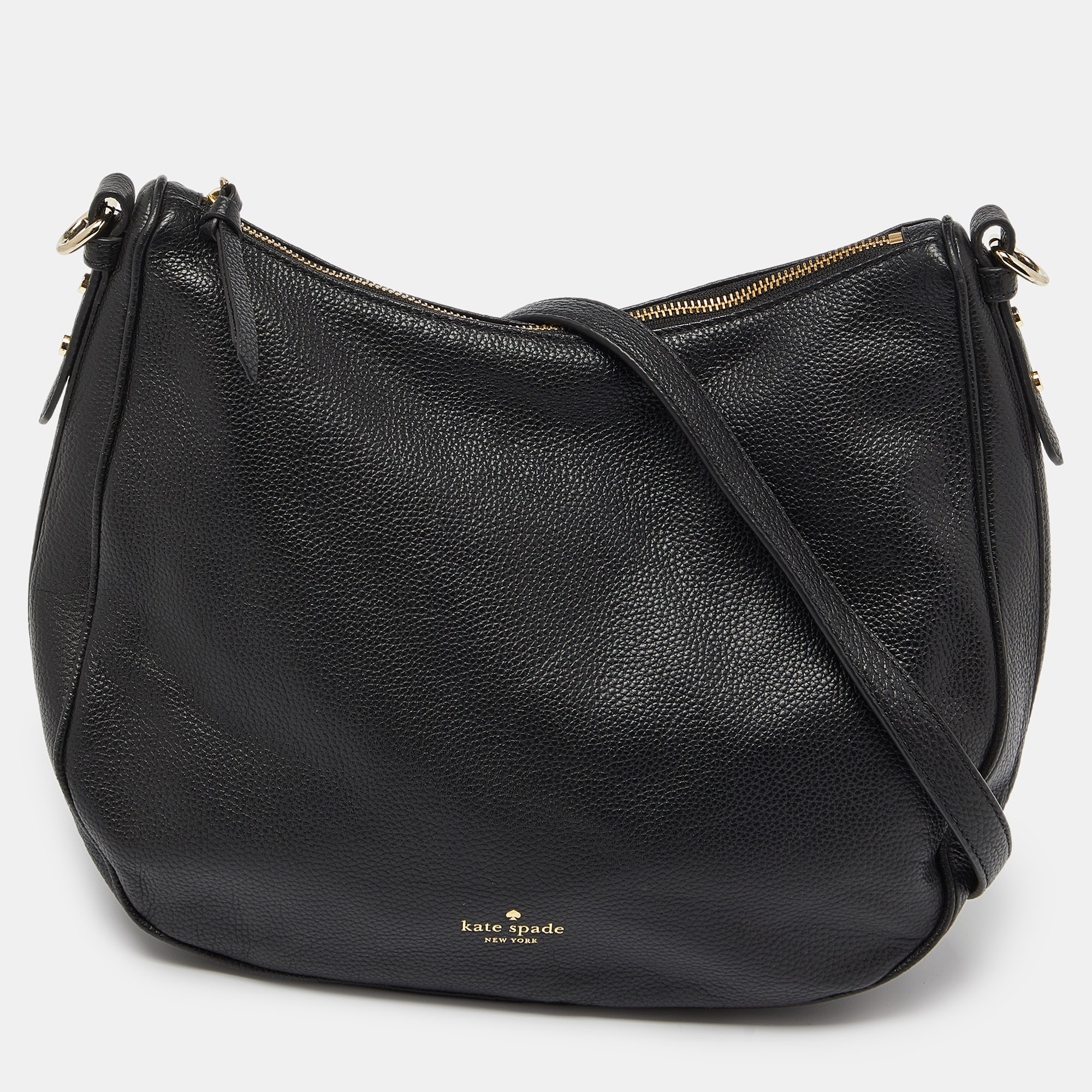 

Kate Spade Black Leather Zip Shoulder Bag