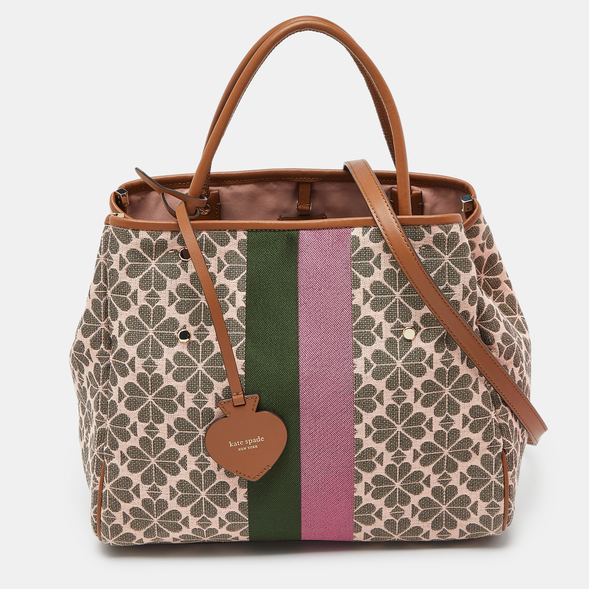 

Kate Spade Multicolor Canvas and Leather Shopper Tote