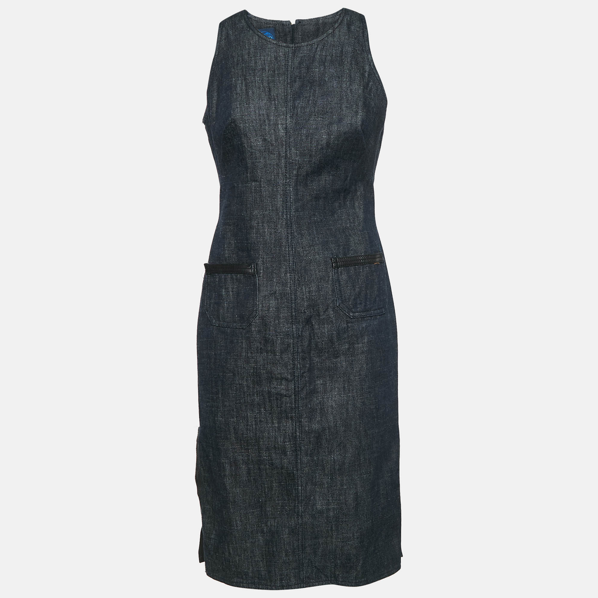 

Kenzo Navy Blue Denim Jeans Sleeveless Short Dress M