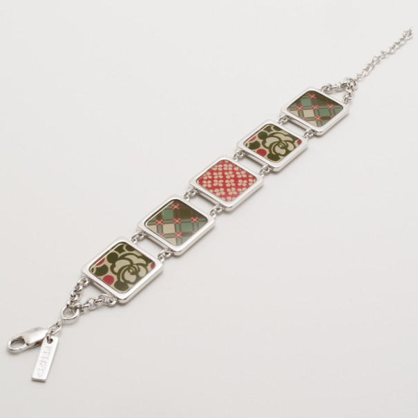 Pre Owned KENZO Silver & Enamel Bracelet