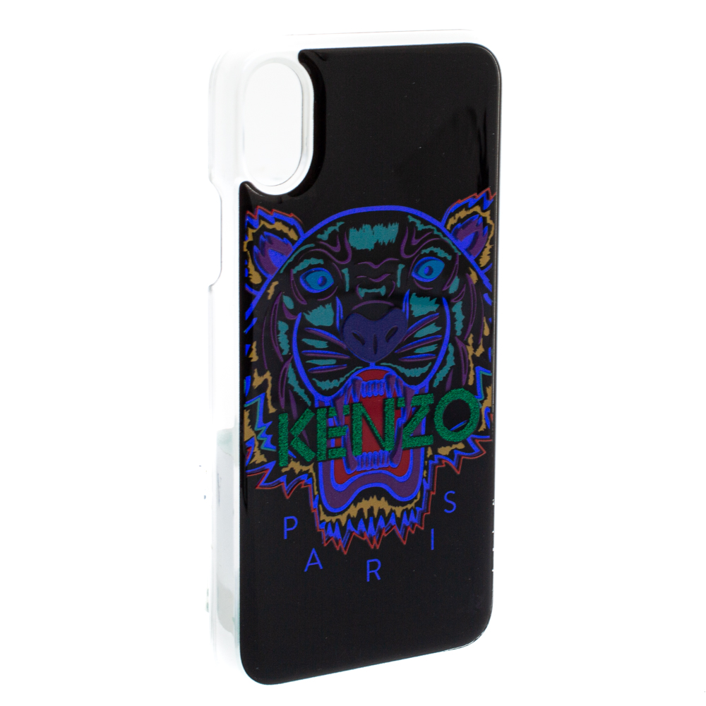 

Kenzo Multicolor Black PVC Tiger Print iPhone X Case