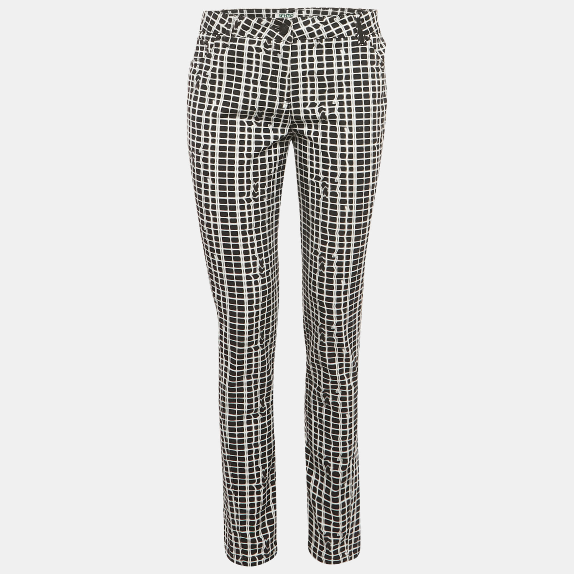 

Kenzo Black Printed Denim Skinny Jeans M Waist 30"