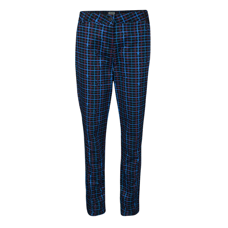 Pre Owned Kenzo Multicolor Printed Denim Straight Fit Jeans L