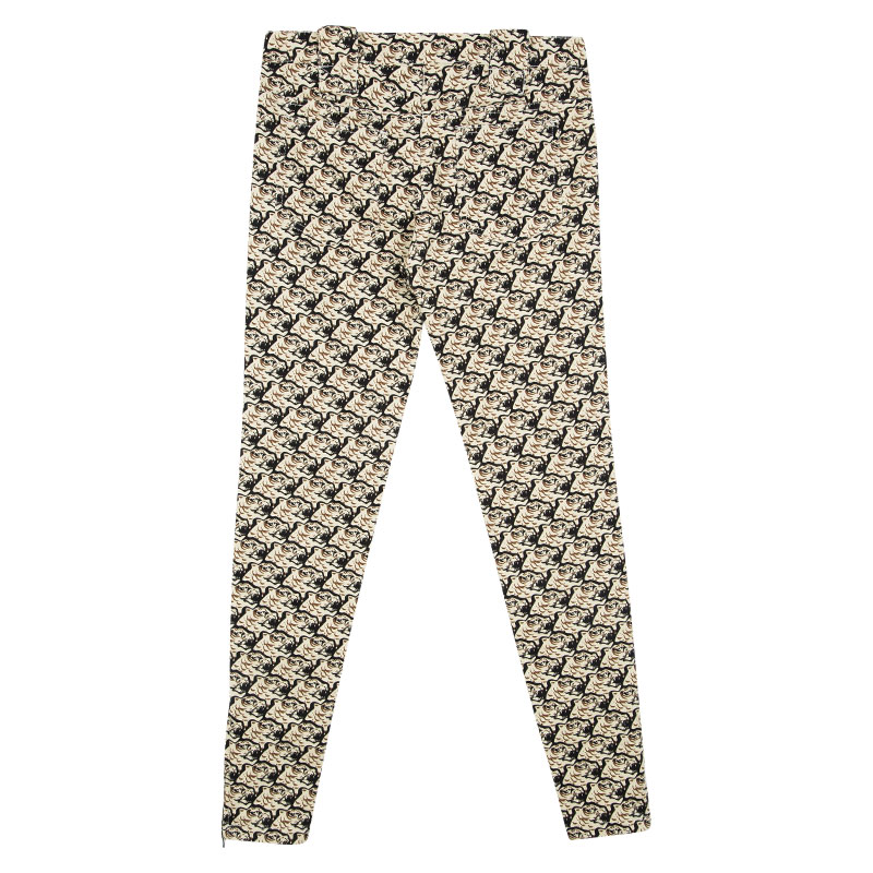 

Kenzo Beige Tiger Printed Denim Skinny Jeans